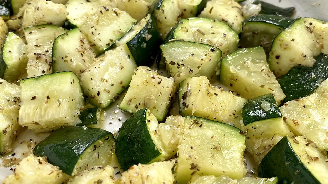 Microwaved zucchini