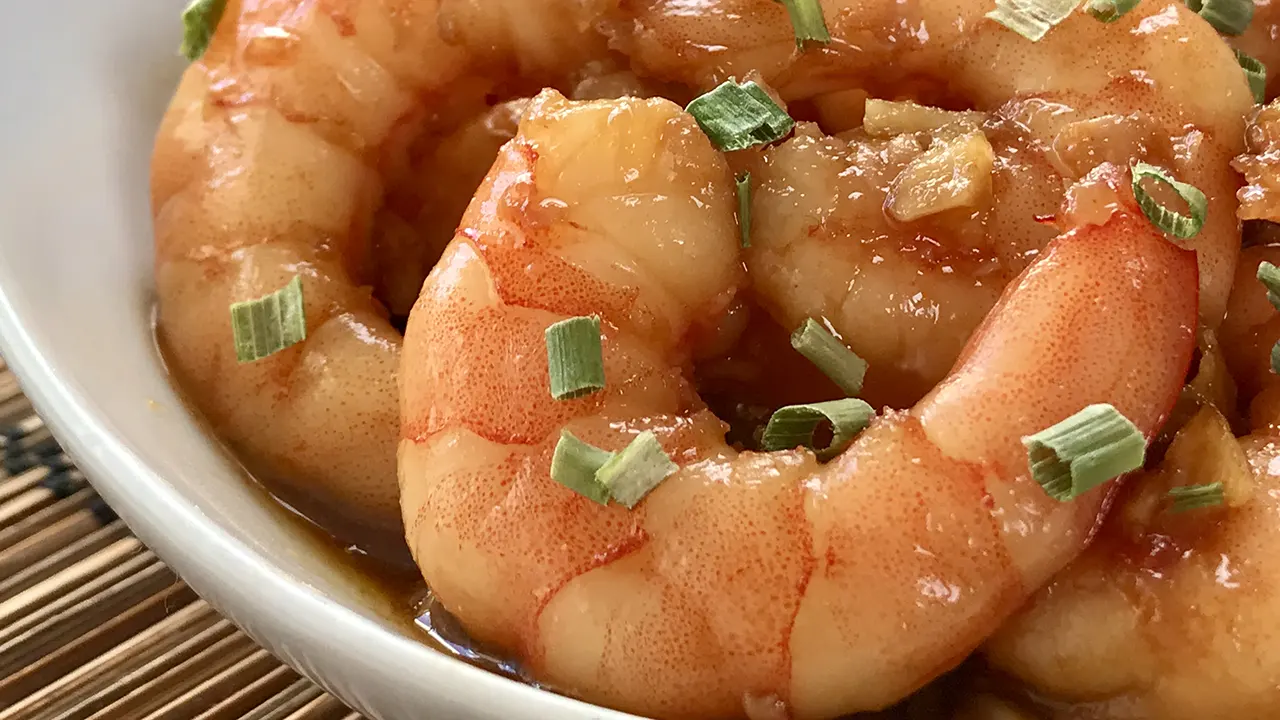 Prawns with soy and honey