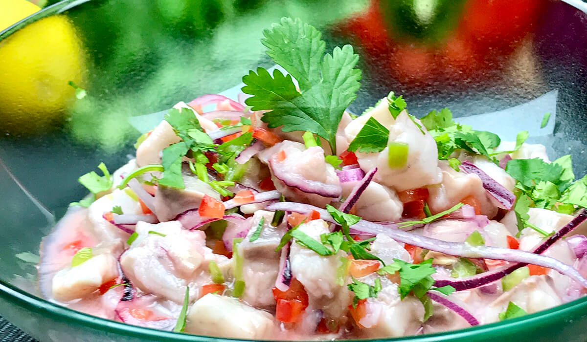 Sea bass ceviche