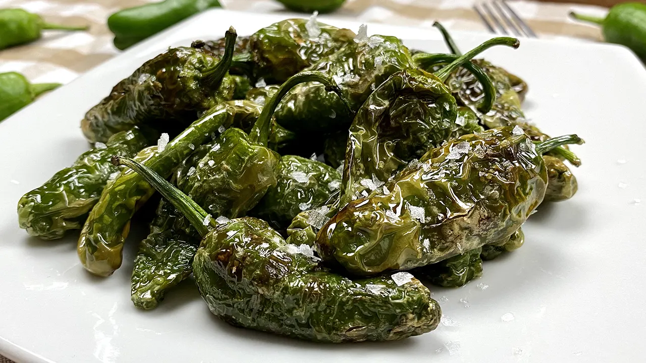 Fried padron peppers