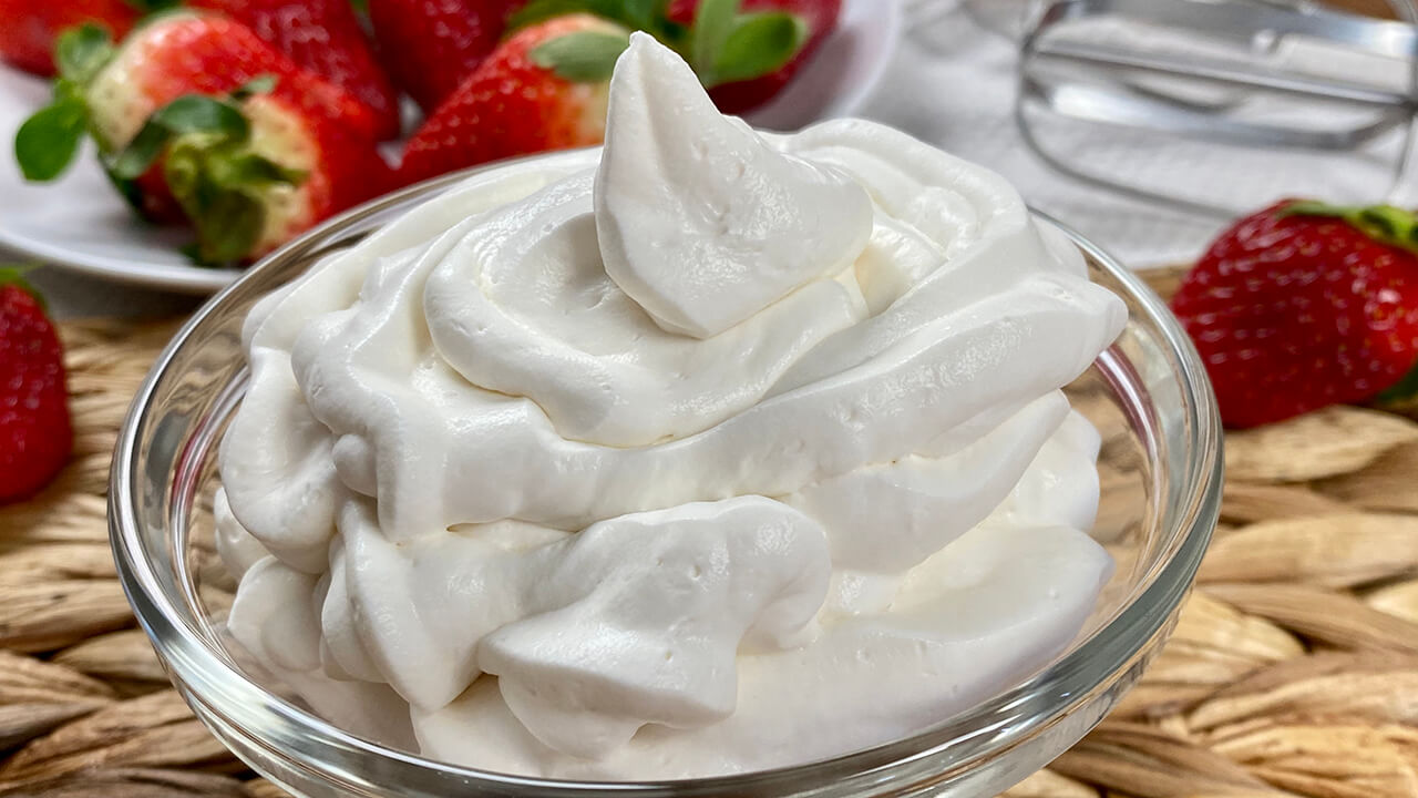 Homemade chantilly cream