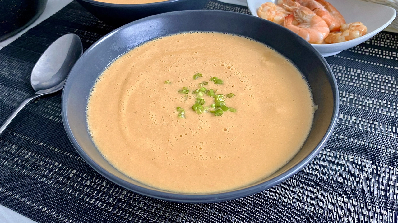 Cream of prawn soup