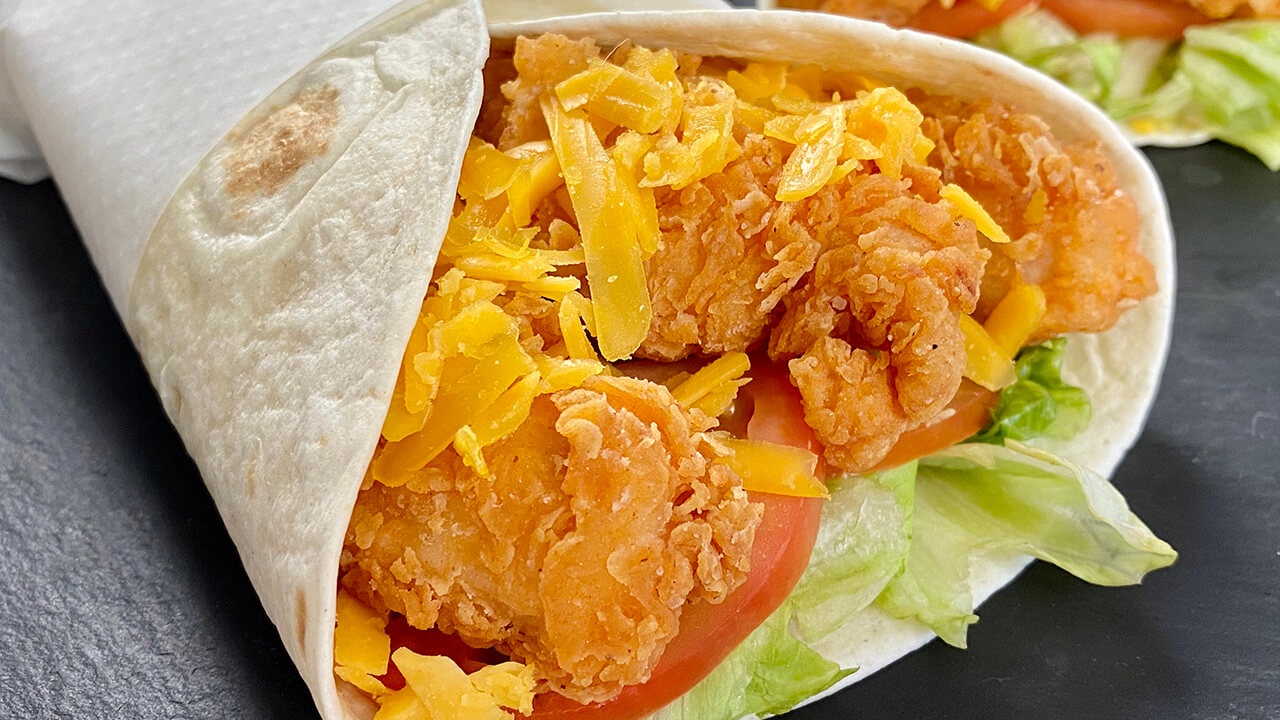 Crispy chicken wraps