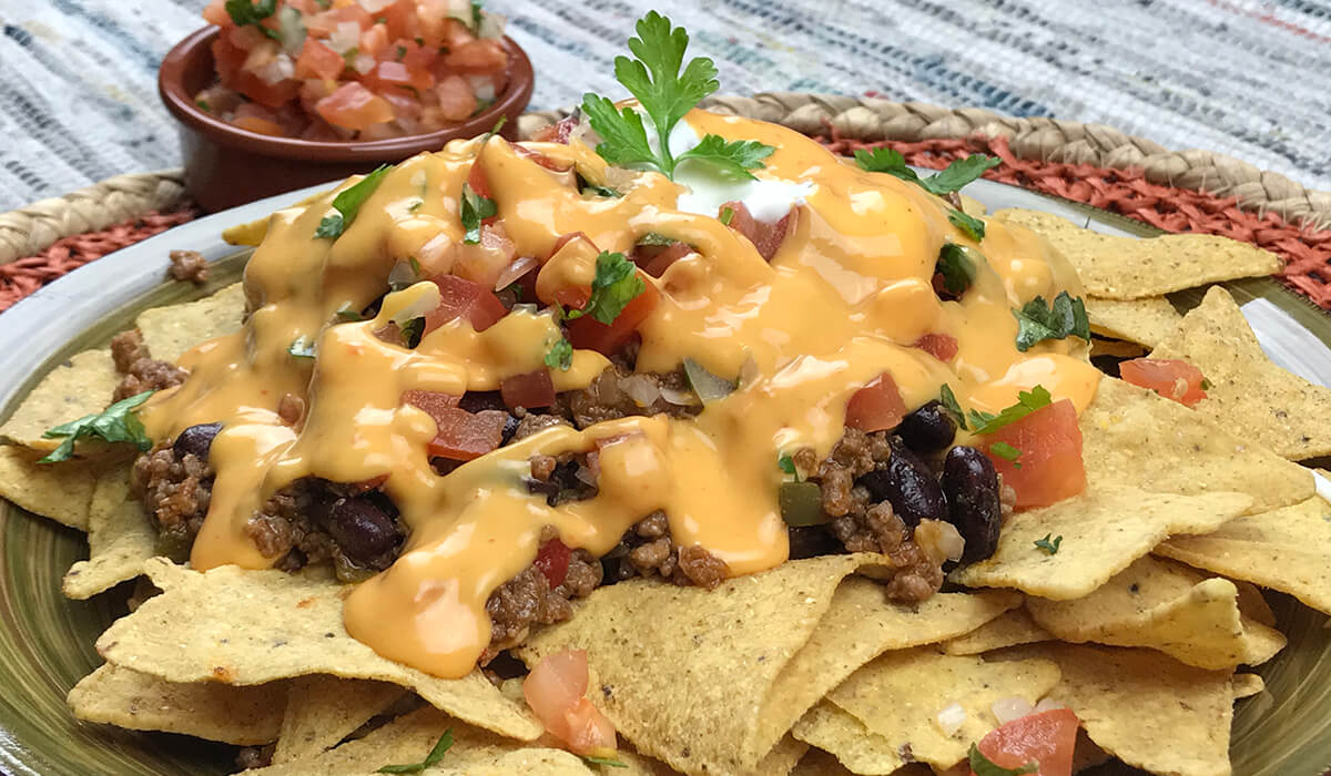 Nachos with Chili Beef and Cheese