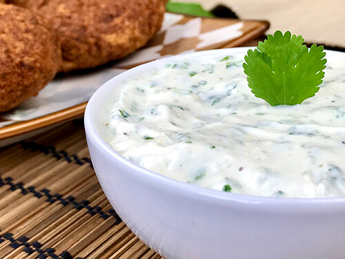 Yogurt falafel sauce