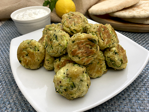 Baked zucchini meatballs