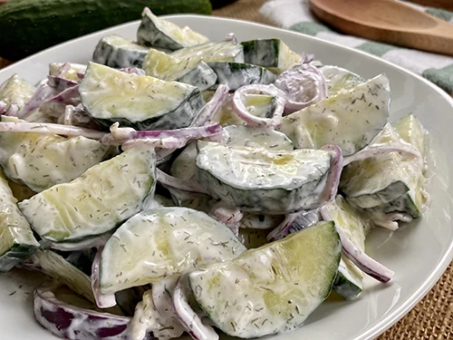 Cucumber and yogurt salad