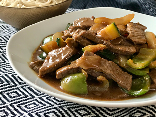 Asian veal with vegetables