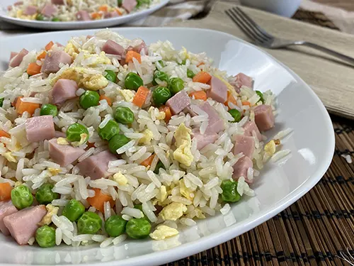 Fried rice three delights