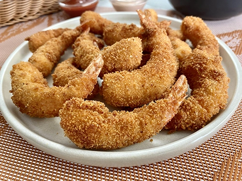 Battered prawns