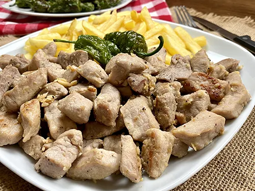 Galician raxo, marinated pork tenderloin
