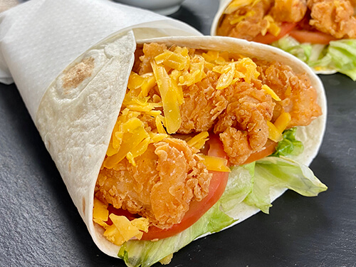 Crispy chicken wraps