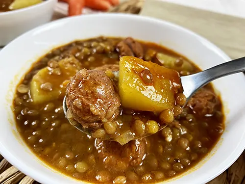 Lentils with chorizo
