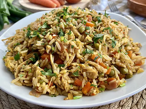 Chicken chaulafan, ecuadorian fried rice