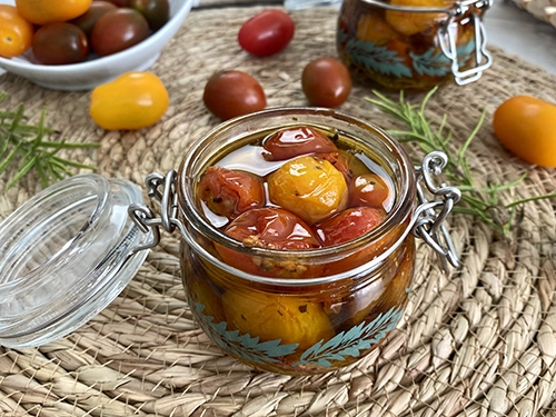 Cherry tomatoes confit